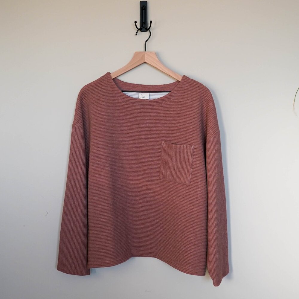 Womens Large Universal Threads Ribbed Sweater Mauve